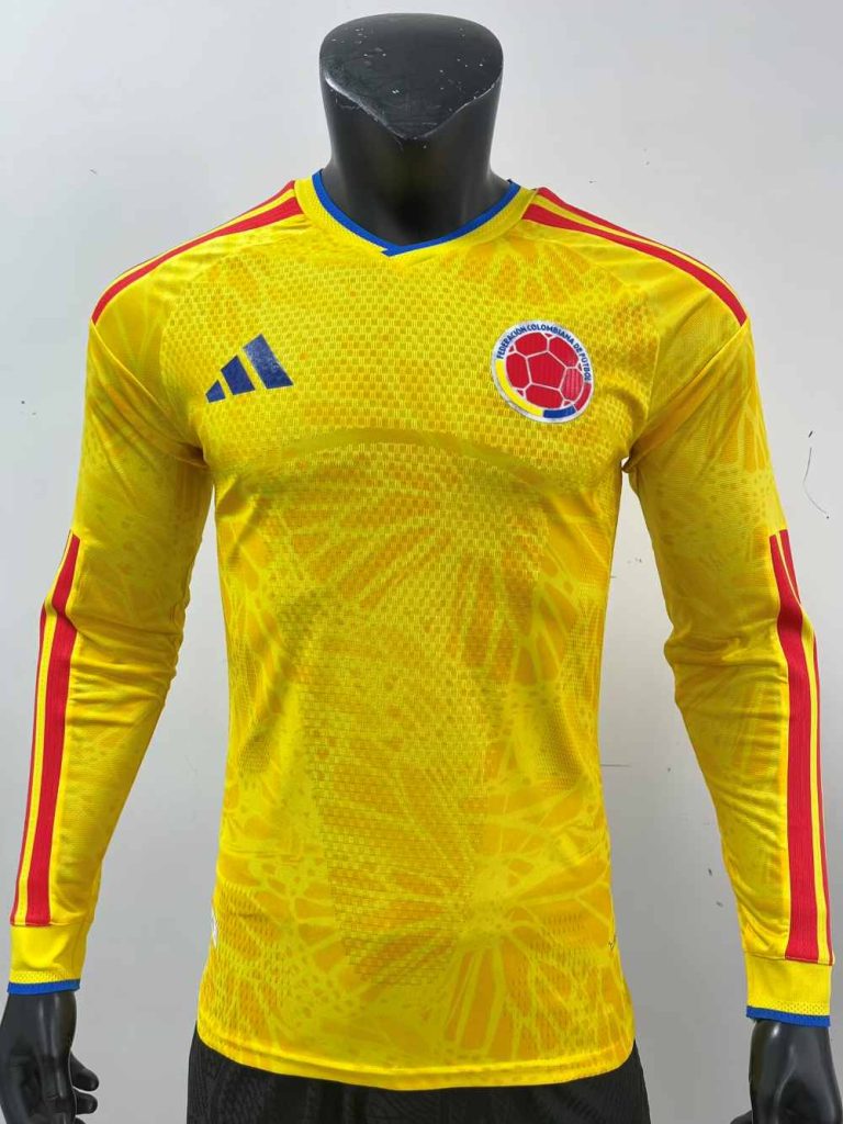 Colombia 2026 Copa Mundial de la FIFA Camiseta local versión jugador de manga larga