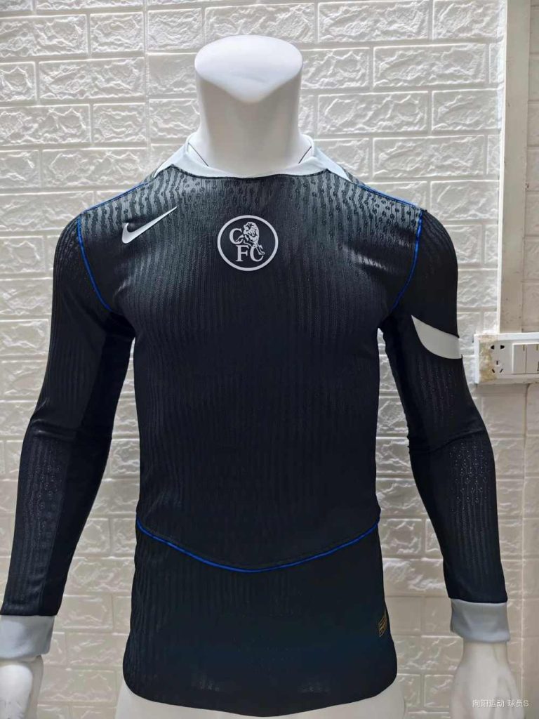 Chelsea 2025-26 Tercera camiseta versión jugador de manga larga