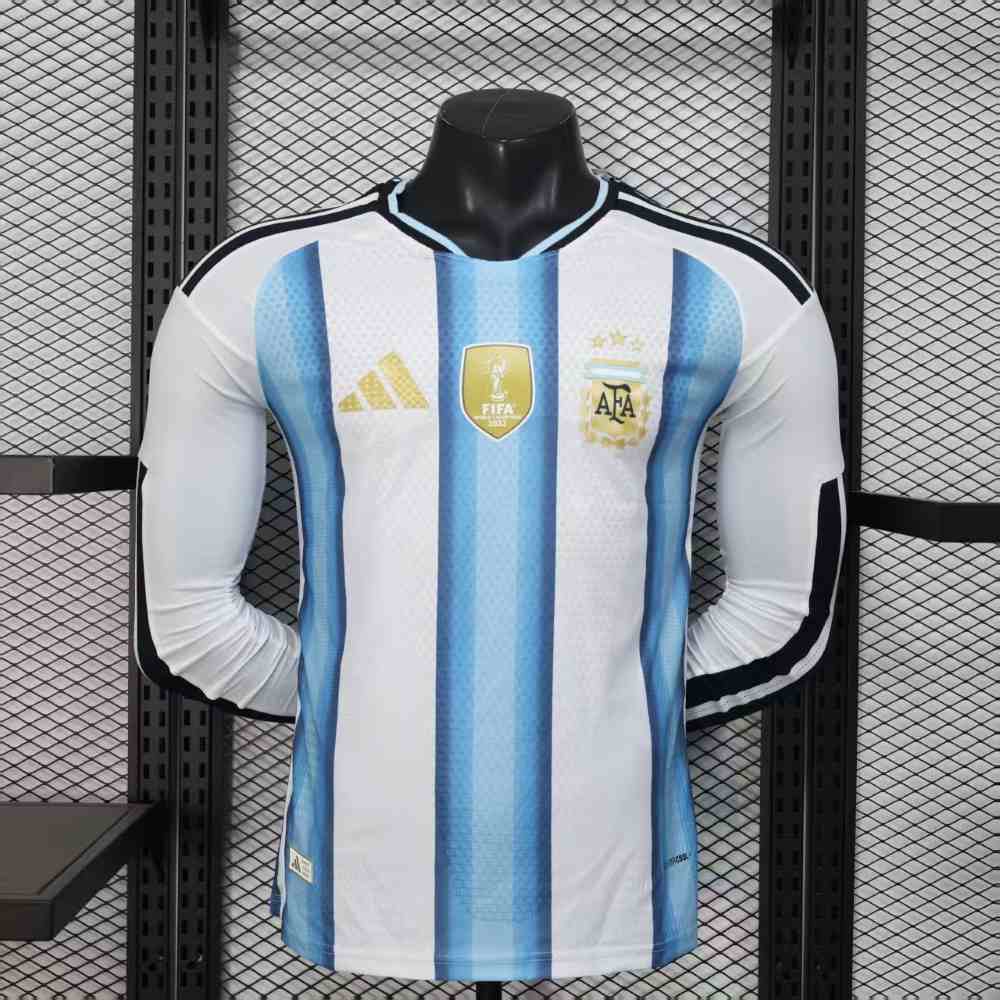 Argentina 2026 Copa Mundial de la FIFA Camiseta local versión jugador de manga larga
