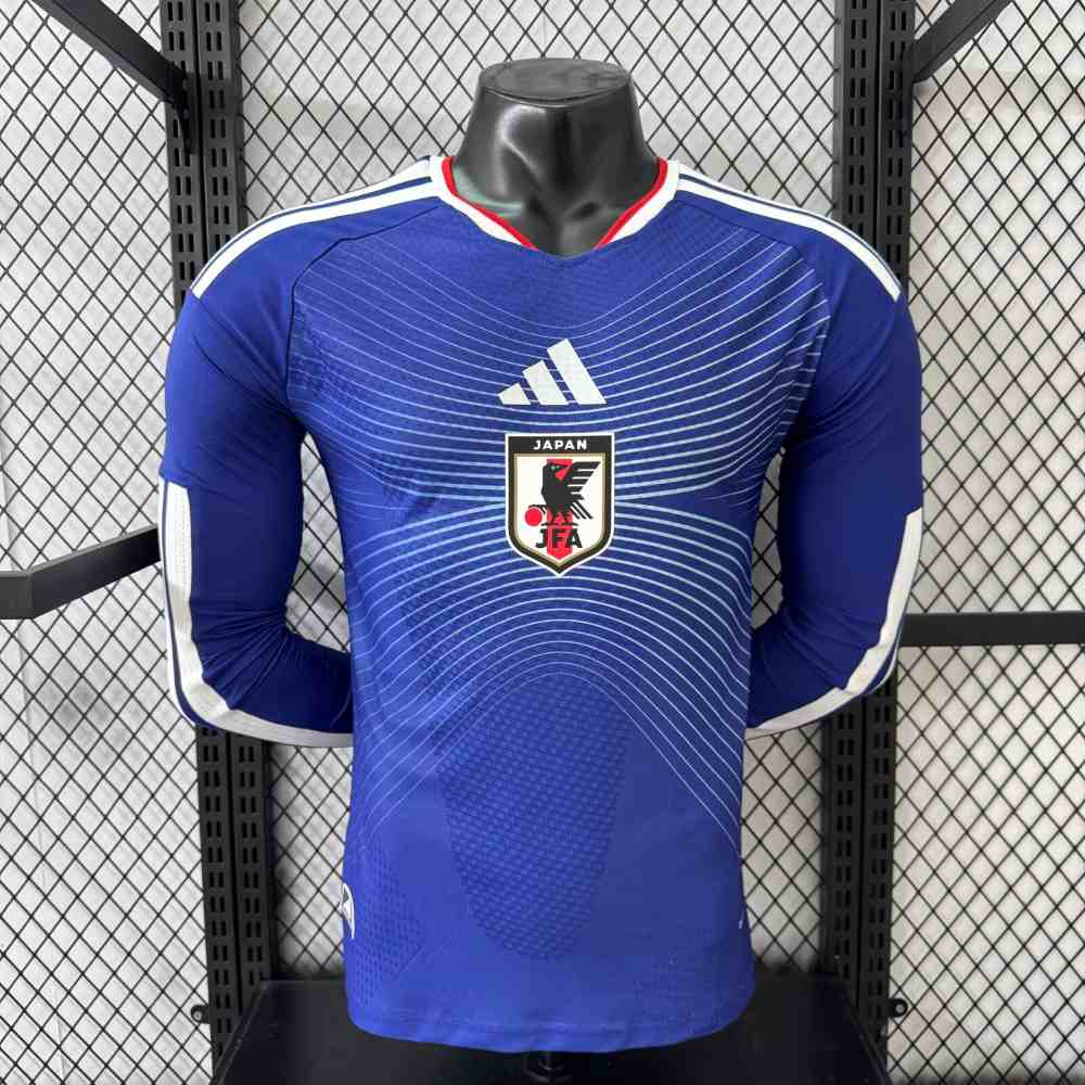 Japón 2026 Copa Mundial de la FIFA Camiseta local versión jugador de manga larga