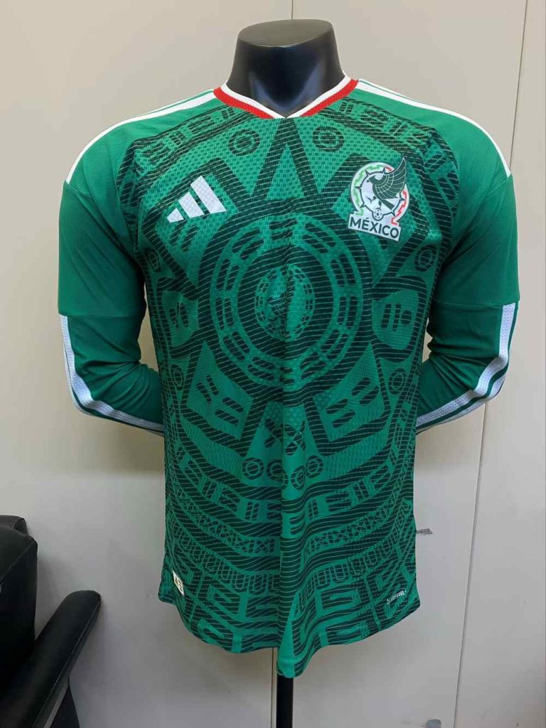 México 2026 Copa Mundial de la FIFA Camiseta local versión jugador de manga larga