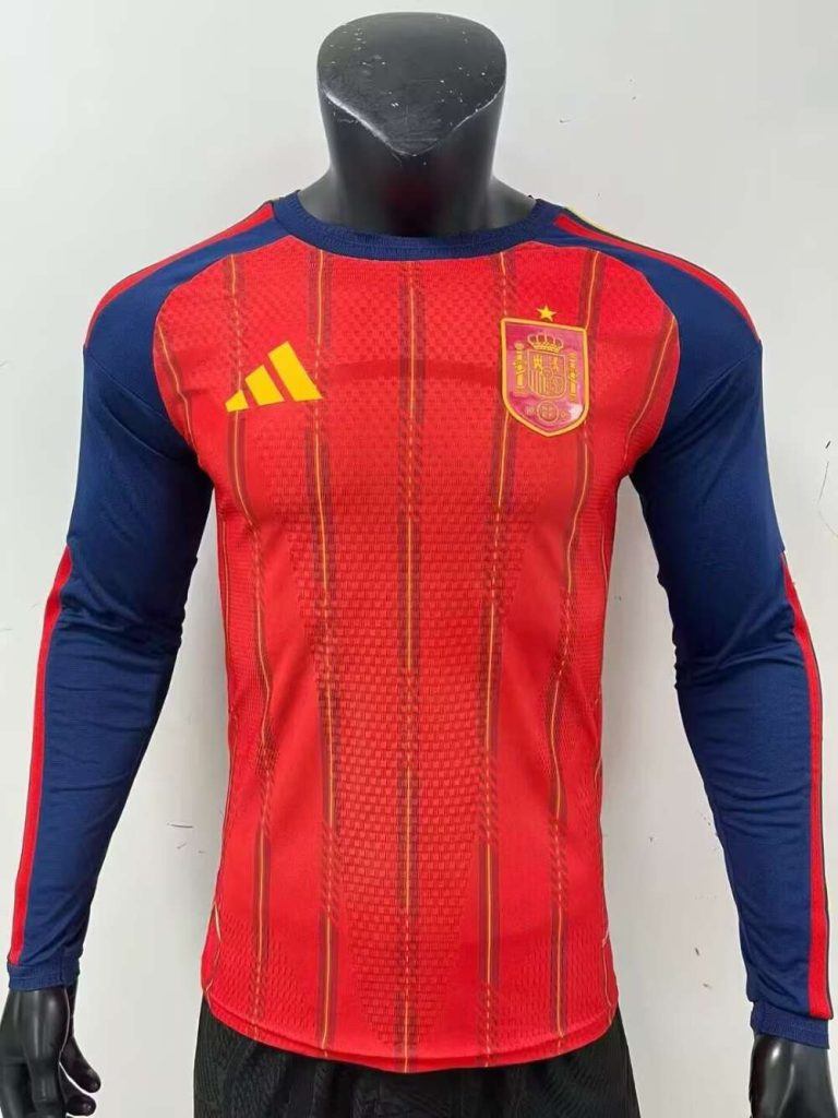 España 2026 Copa Mundial de la FIFA Camiseta local versión jugador de manga larga