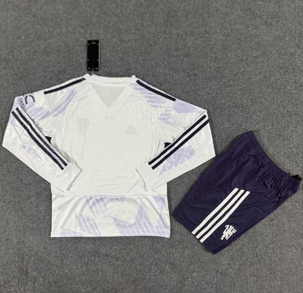 Niños Manchester United 2025-26 Visitante Long Sleeve Kit