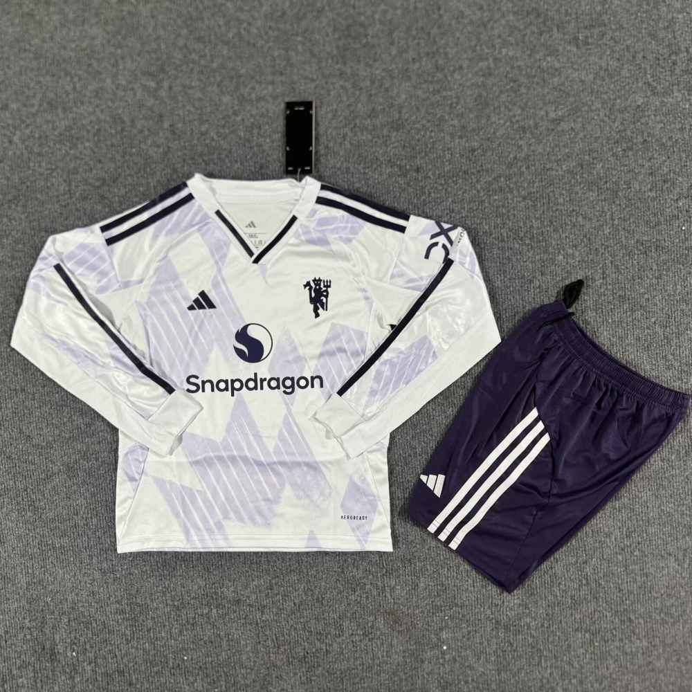 Niños Manchester United 2025-26 Visitante Long Sleeve Kit