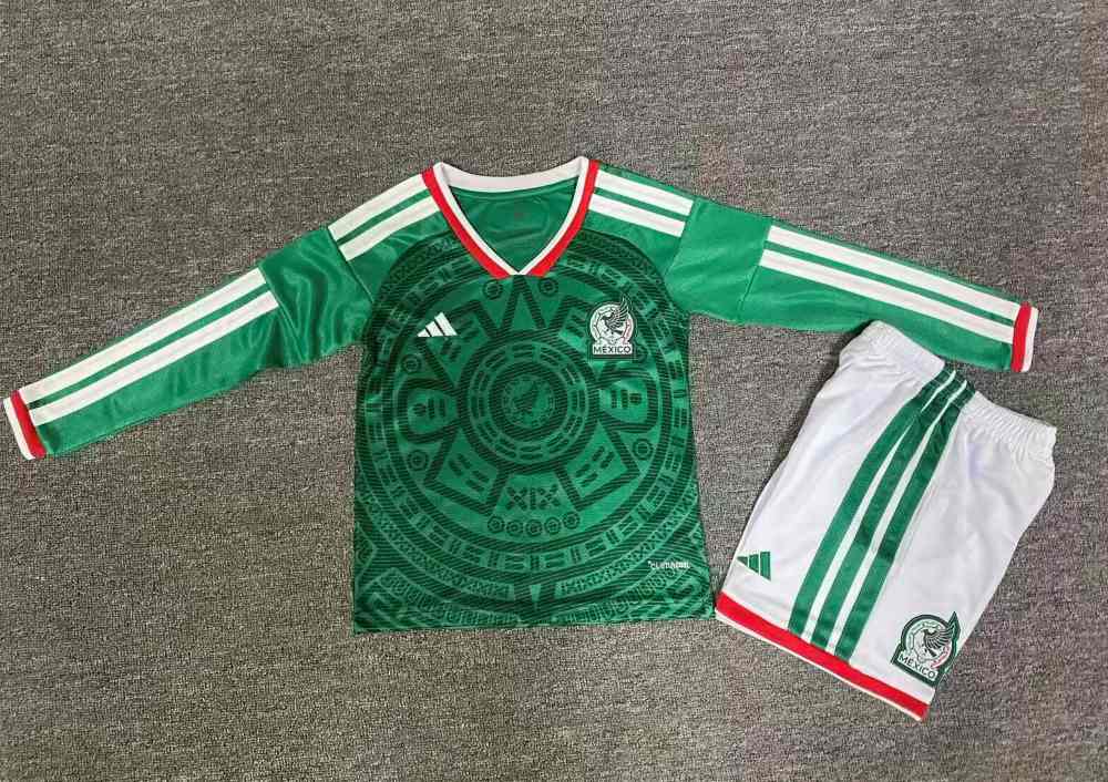 Niños México 2026 Copa Mundial de la FIFA Local Long Sleeve Kit