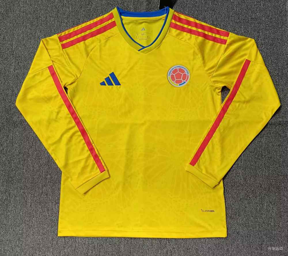Colombia 2026 Copa Mundial de la FIFA Camiseta local de manga larga