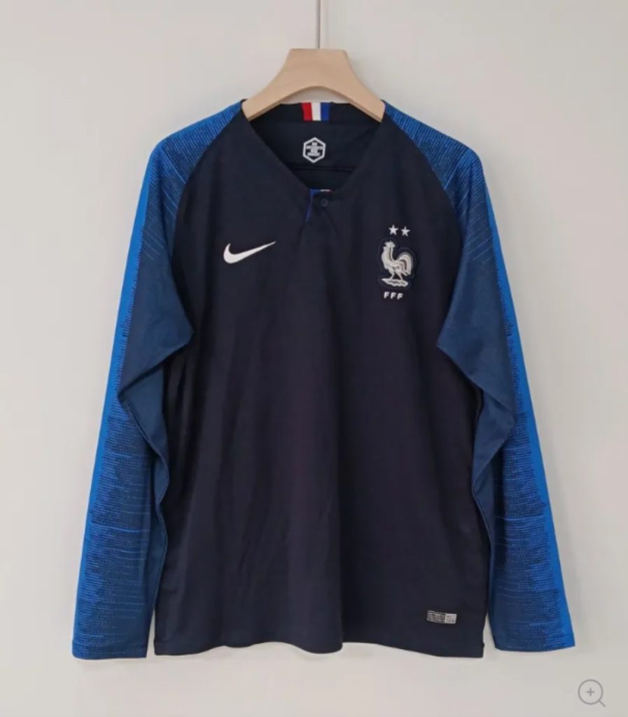 Francia 2018 Copa Mundial de la FIFA Camiseta de manga larga