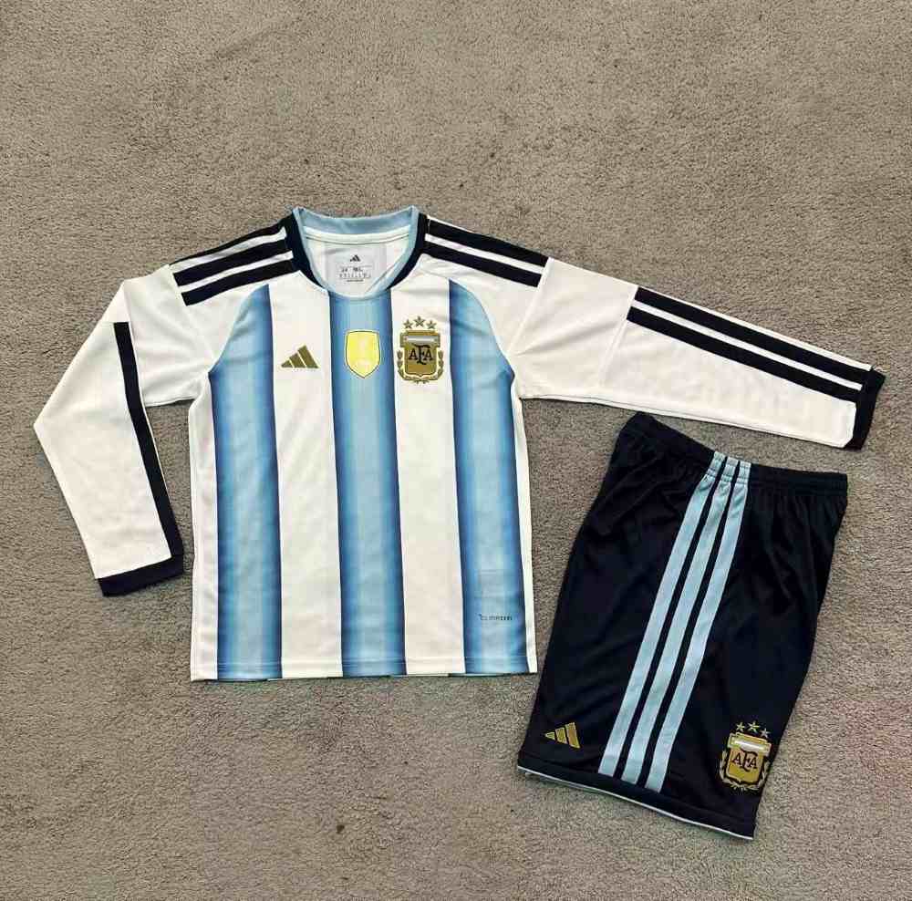 Niños Argentina 2026 Copa Mundial de la FIFA Local Long Sleeve Kit