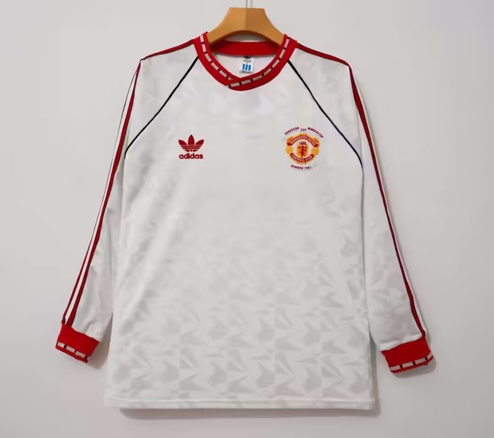 Manchester United 1990-91 Camiseta local de manga larga