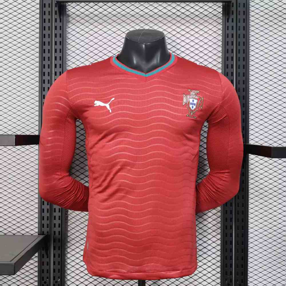 Portugal 2026 Copa Mundial de la FIFA Camiseta local versión jugador de manga larga