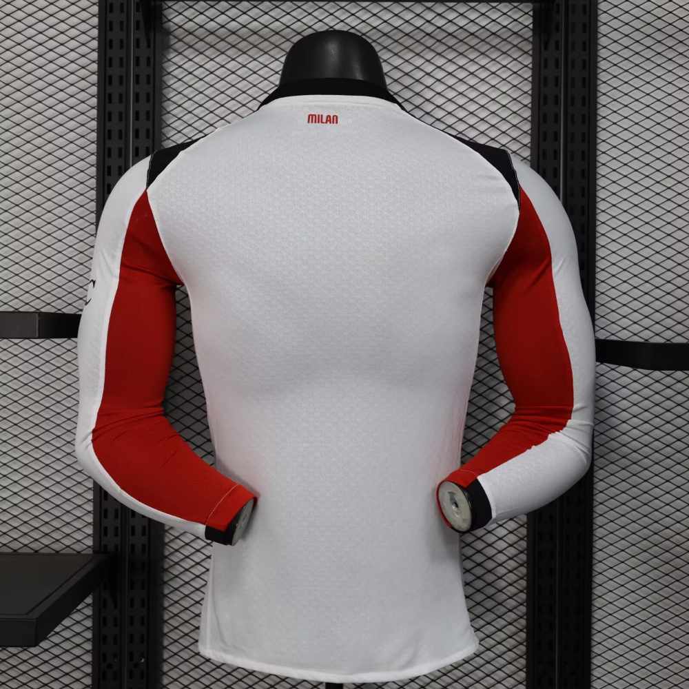 AC Milan 2025-26 Camiseta visitante versión jugador de manga larga