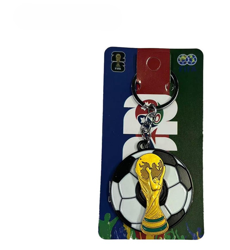 2026 FIFA World Cup Trophy Spinner Ring Keychain
