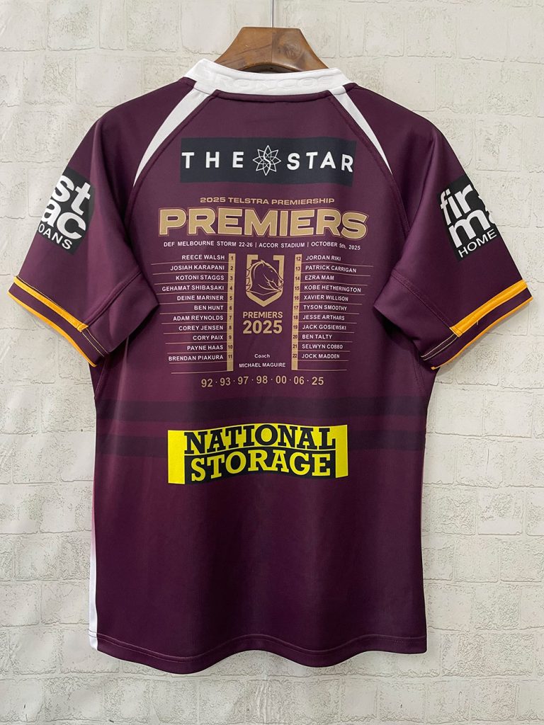 Brisbane Broncos 2025 Campeón Edición Rugby Shirt