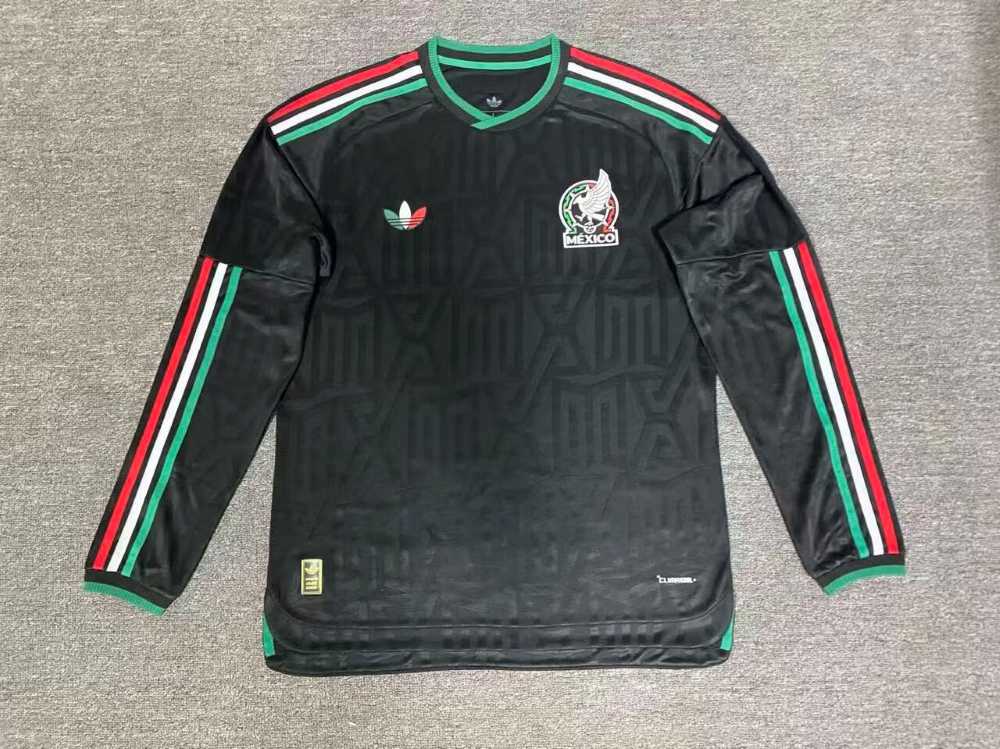 México 2026 Copa Mundial de la FIFA Tercera camiseta versión jugador de manga larga