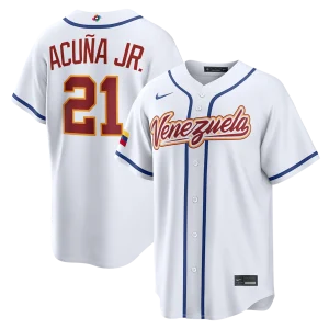 Venezuela Baseball Acuña Jr. 2026 World Baseball Home Jersey