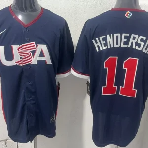 USA Baseball Henderson 2026 World Baseball Road Jersey