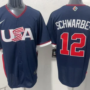 USA Baseball Schwarber 2026 World Baseball Road Jersey